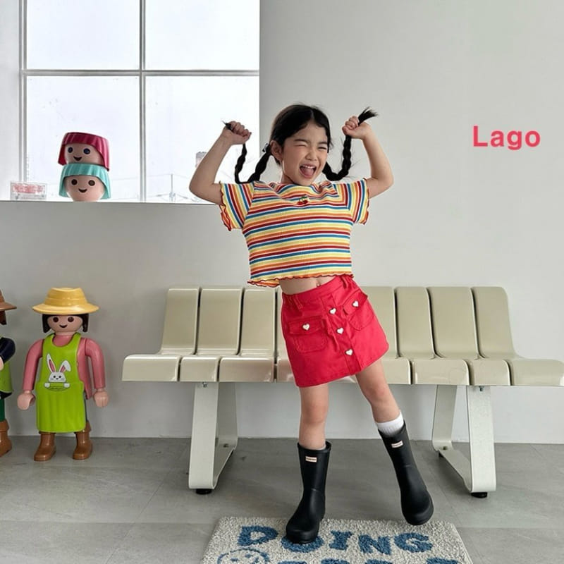 Lago - Korean Children Fashion - #toddlerclothing - Rainbow Tee - 4