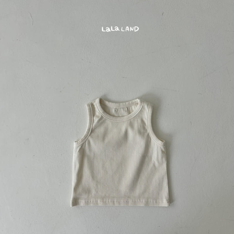 Lalaland - Korean Baby Fashion - #babyclothing - Bebe High Rib Sleeveless Tee - 6