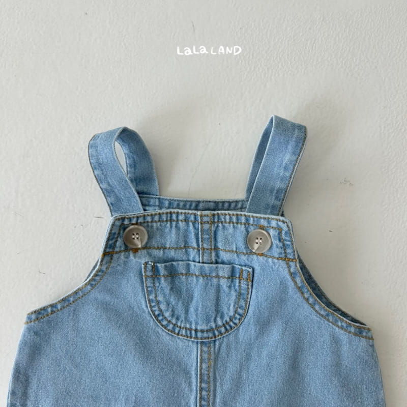 Lalaland - Korean Baby Fashion - #babyoutfit - Bebe Denim Dungarees - 4