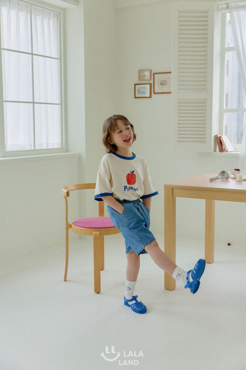 Lalaland - Korean Children Fashion - #kidsshorts - Apple Tee - 4