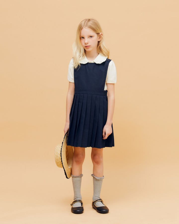 Le Bev - Korean Children Fashion - #littlefashionista - Linen C Pleats One-Piece - 2