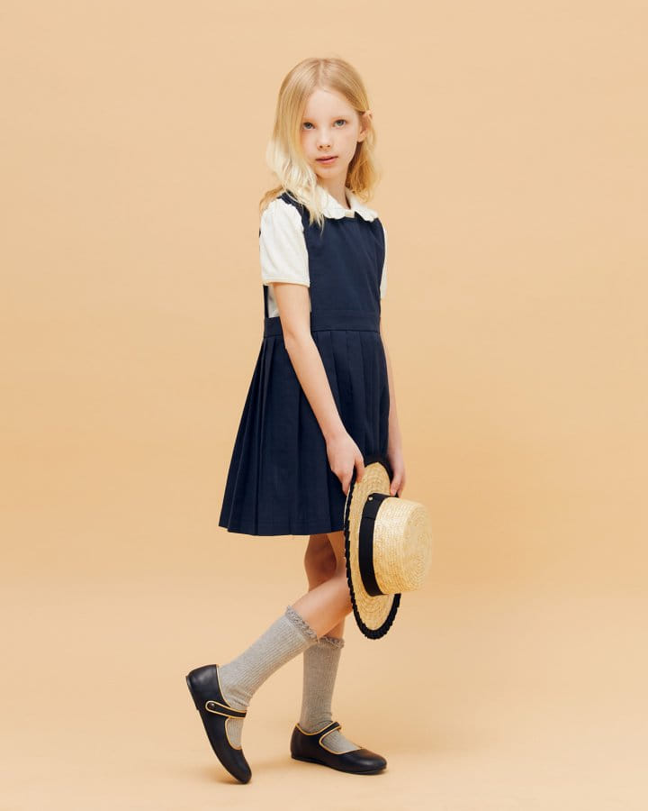 Le Bev - Korean Children Fashion - #magicofchildhood - Linen C Pleats One-Piece - 4