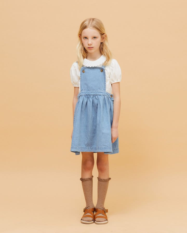 Le Bev - Korean Children Fashion - #prettylittlegirls - Pleats Collar Tee - 9
