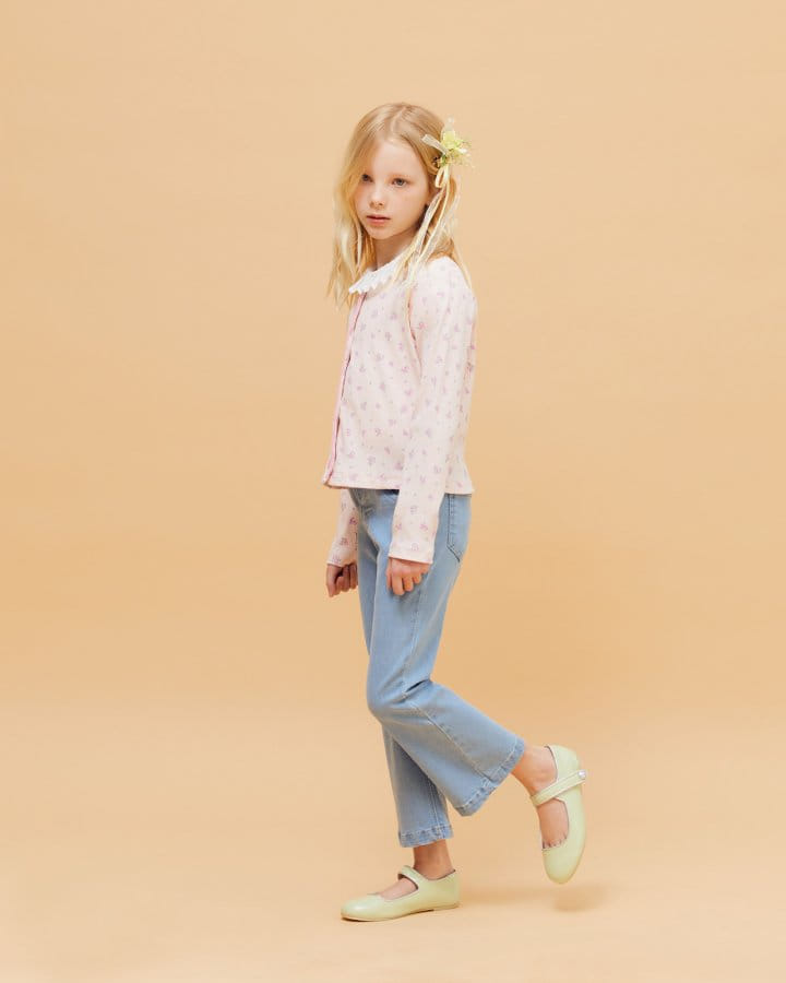 Le Bev - Korean Children Fashion - #prettylittlegirls - Span Denim Boots Cut Pants - 7