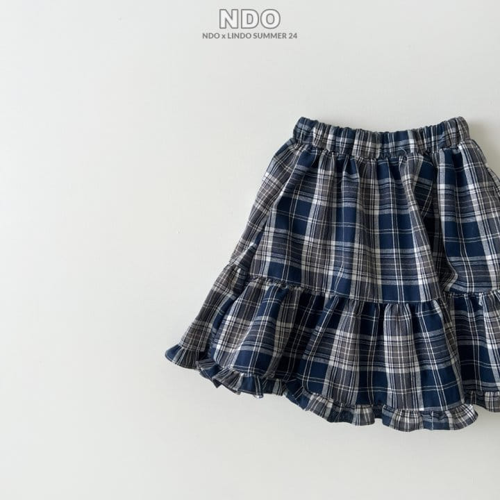 Lindo - Korean Children Fashion - #childofig - Check Long Skirt - 3