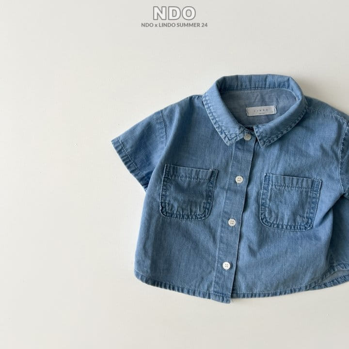Lindo - Korean Children Fashion - #childofig - Denim Short Shirt - 3