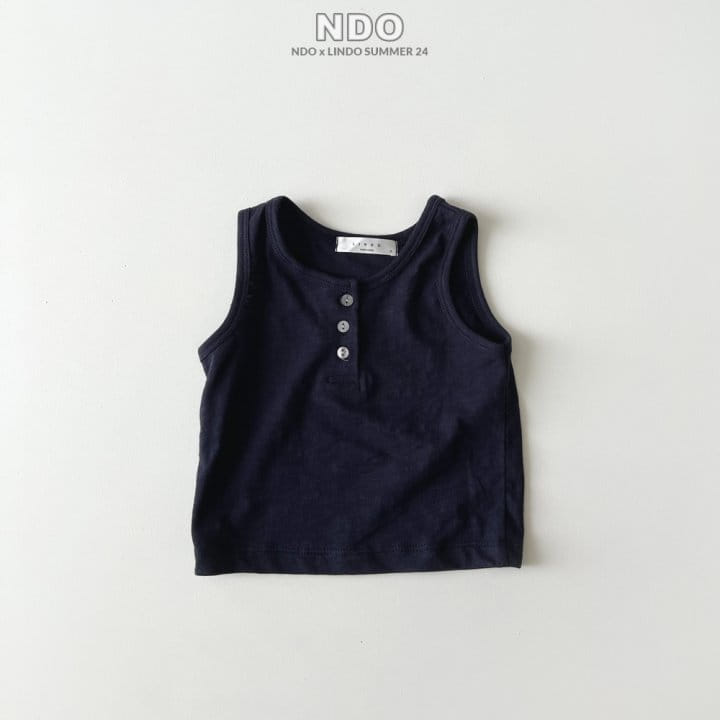 Lindo - Korean Children Fashion - #prettylittlegirls - Slub Button Sleeveless Tee - 5