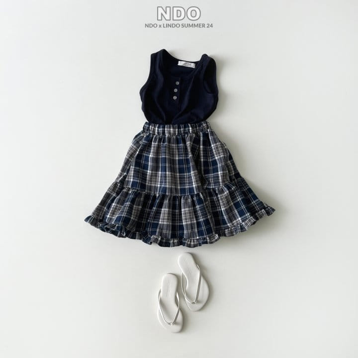 Lindo - Korean Children Fashion - #todddlerfashion - Slub Button Sleeveless Tee - 6