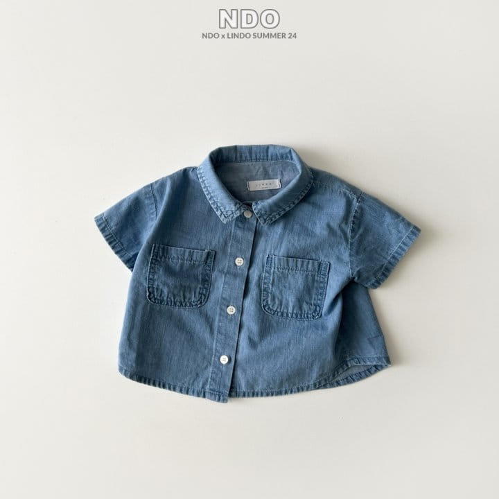 Lindo - Korean Children Fashion - #toddlerclothing - Denim Short Shirt