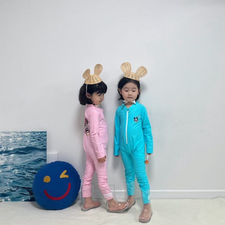 Little Rabbit - Korean Children Fashion - #kidzfashiontrend - Swimming Goggles Rash Guard - 8