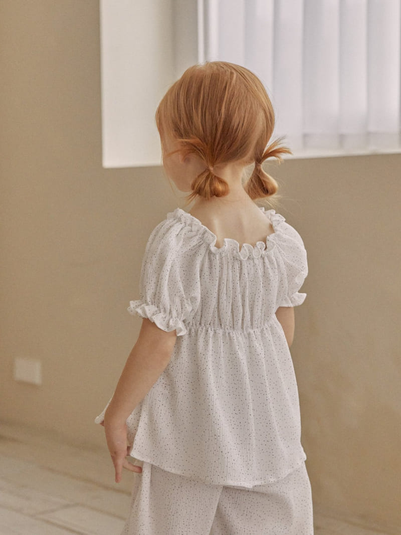 Lolobole - Korean Children Fashion - #littlefashionista - Dot Ribbon Blouse - 7