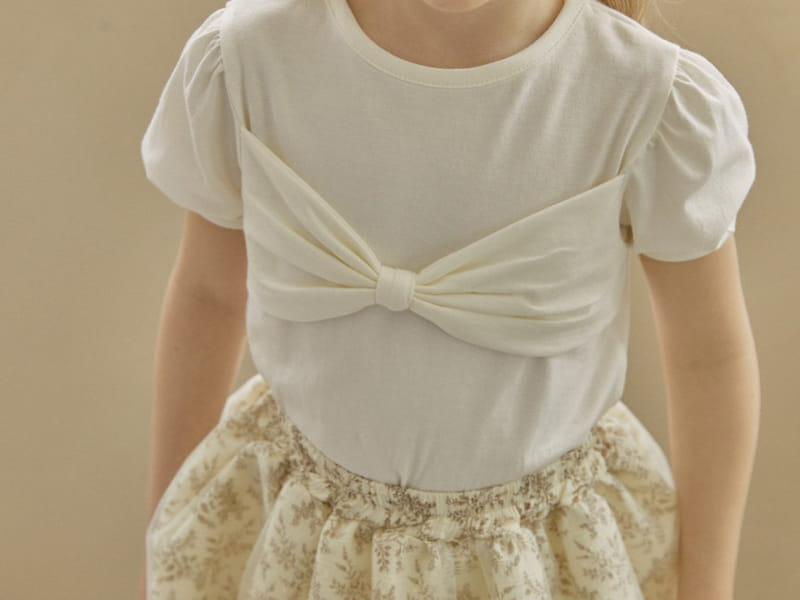 Lolobole - Korean Children Fashion - #minifashionista - Puff Ribbon Tee - 5