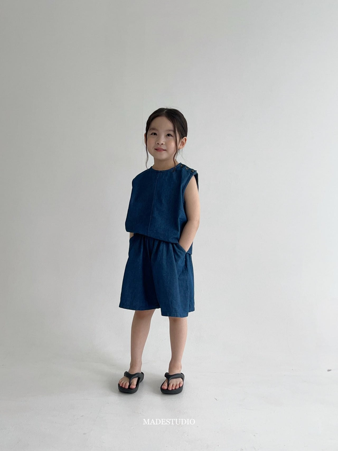 Made Studio - Korean Children Fashion - #Kfashion4kids - Denim Skirt Pants - 3