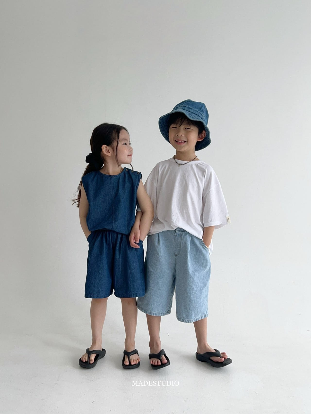 Made Studio - Korean Children Fashion - #Kfashion4kids - Half Denim Pants - 8