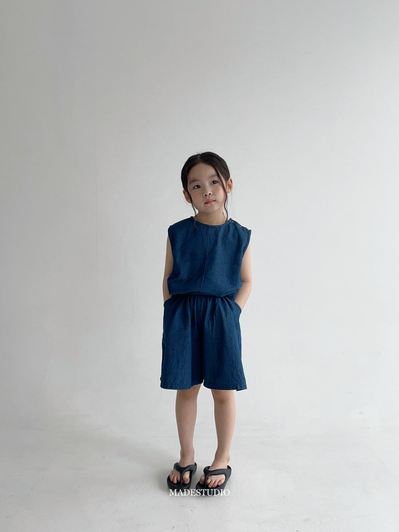 Made Studio - Korean Children Fashion - #childofig - Denim Skirt Pants - 8
