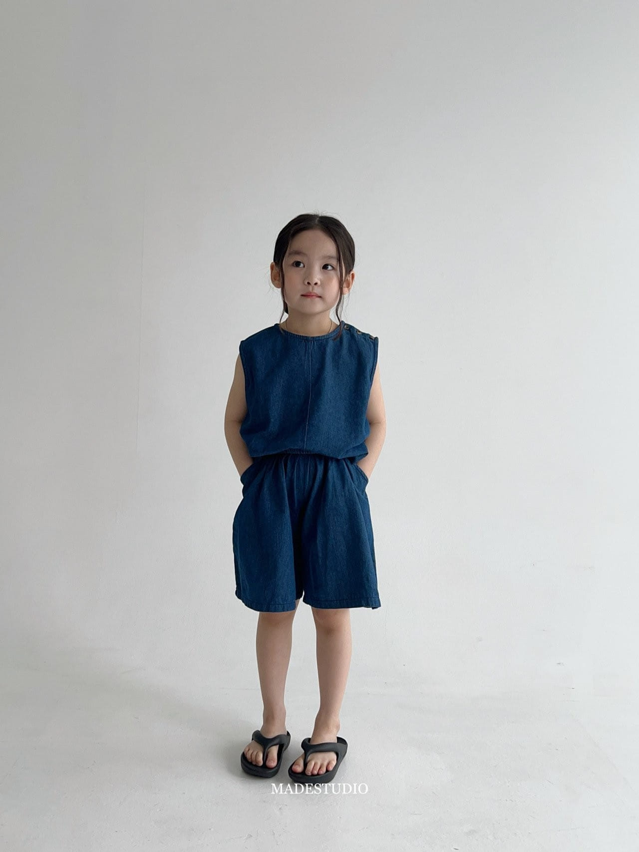 Made Studio - Korean Children Fashion - #childofig - Denim Skirt Pants - 9