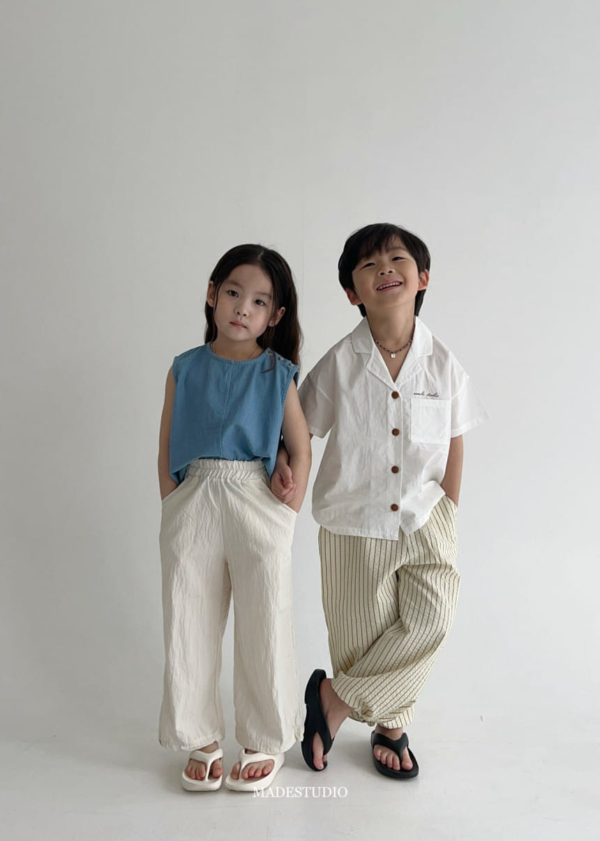 Made Studio - Korean Children Fashion - #childofig - Denim Sleeveless Top - 11