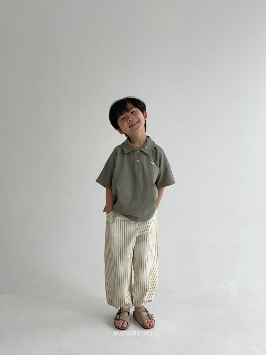 Made Studio - Korean Children Fashion - #childofig - Single Collar Tee - 10