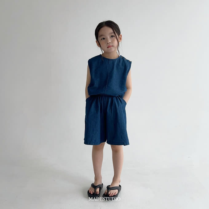 Made Studio - Korean Children Fashion - #kidsstore - Denim Skirt Pants