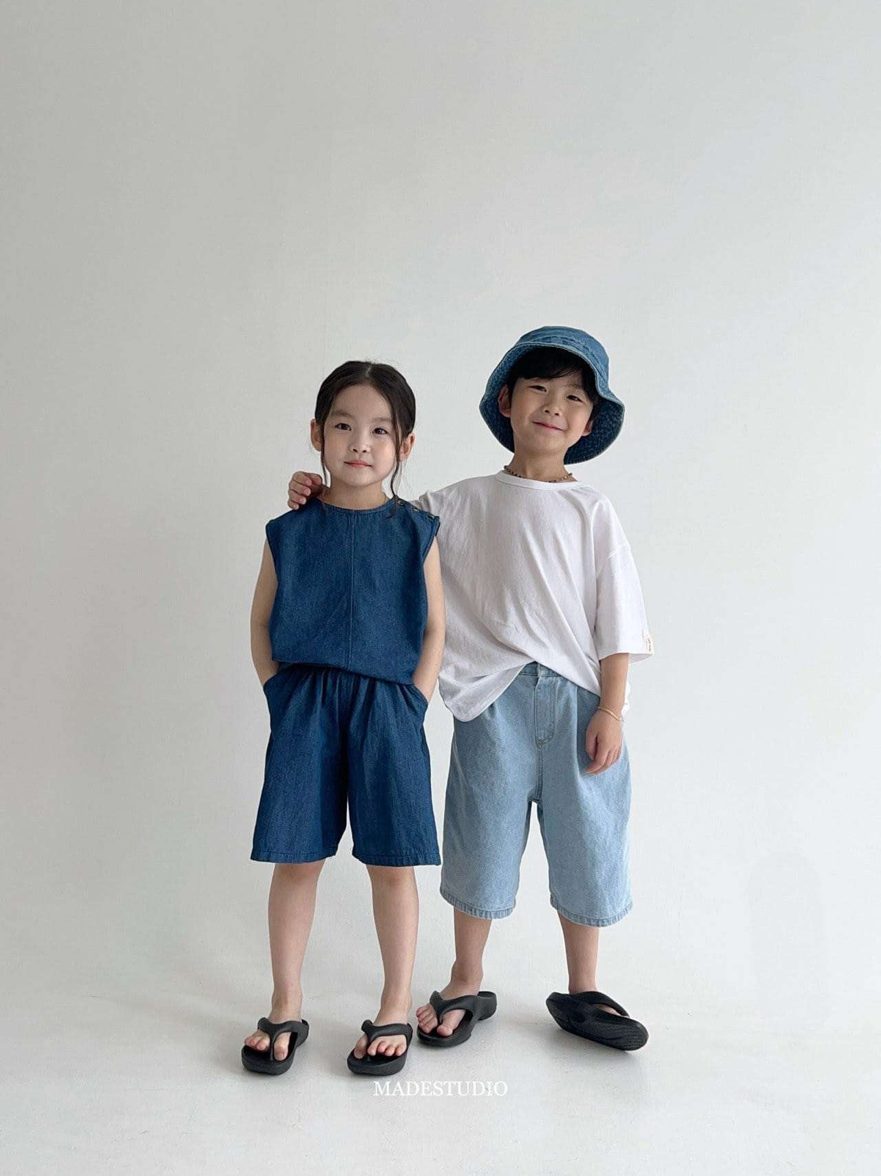 Made Studio - Korean Children Fashion - #Kfashion4kids - Denim Skirt Pants - 4