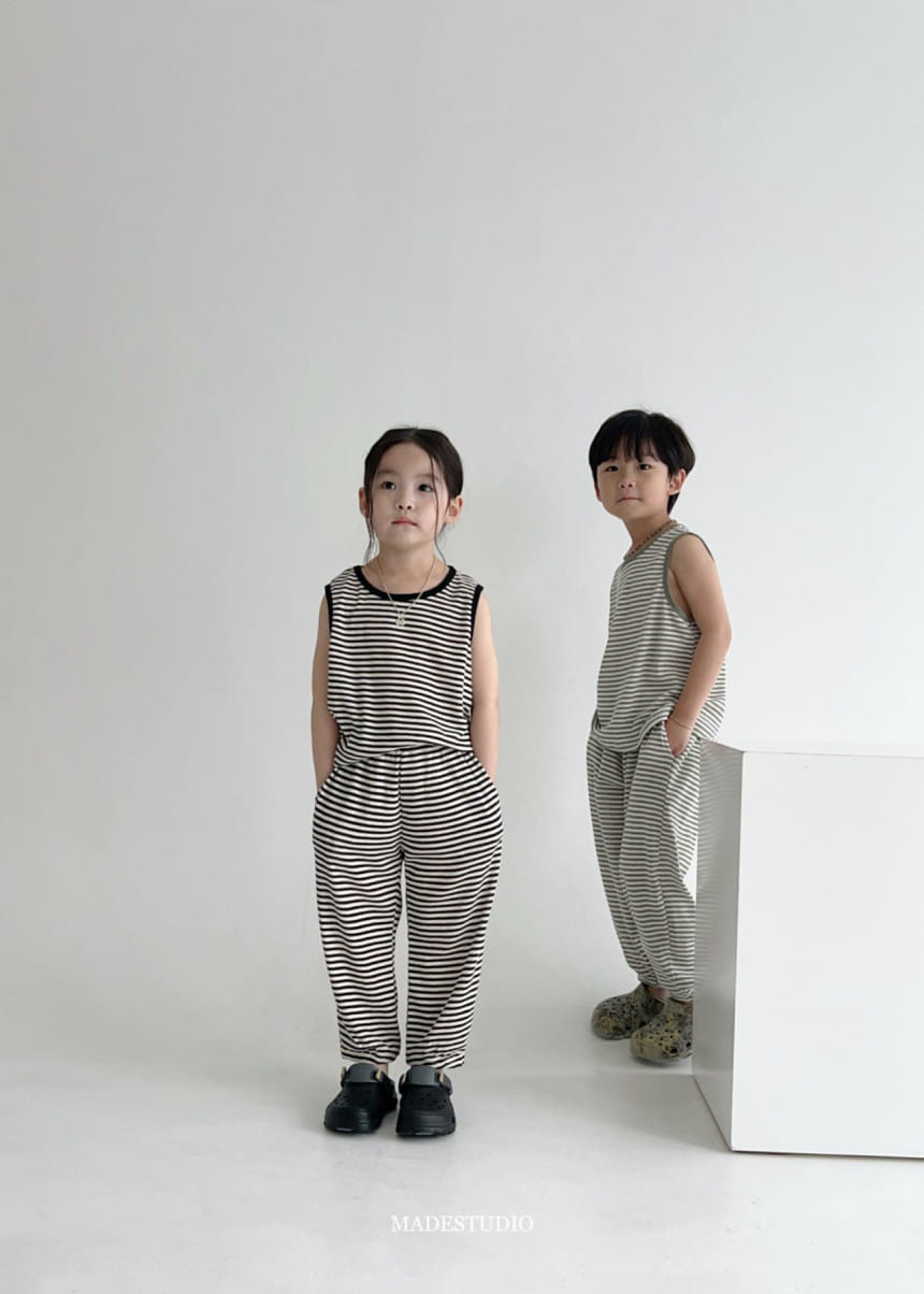 Made Studio - Korean Children Fashion - #littlefashionista - Choco Sleeveless Tee - 8