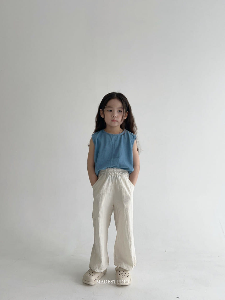 Made Studio - Korean Children Fashion - #minifashionista - Denim Sleeveless Top - 9