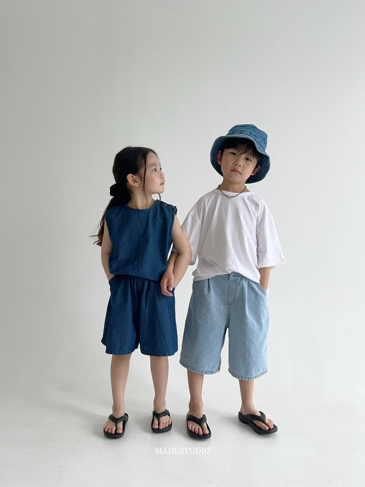 Made Studio - Korean Children Fashion - #prettylittlegirls - Denim Skirt Pants - 7