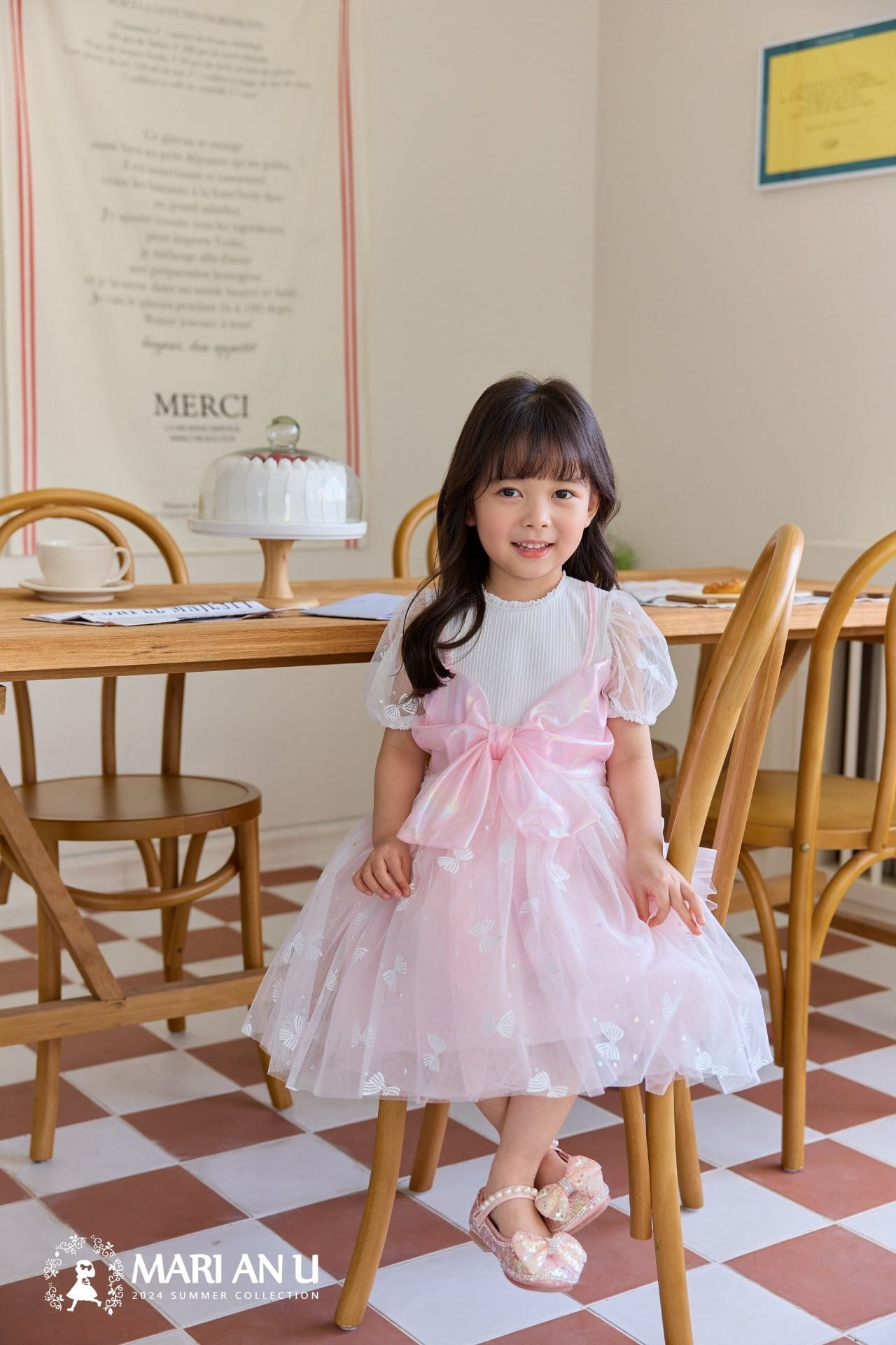 Mari An U - Korean Children Fashion - #prettylittlegirls - Ribbon One-Piece