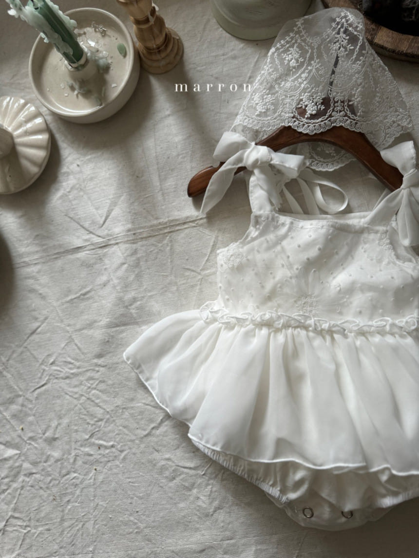 Marron Kid - Korean Baby Fashion - #babyboutiqueclothing - Chiffon Body Suit - 2