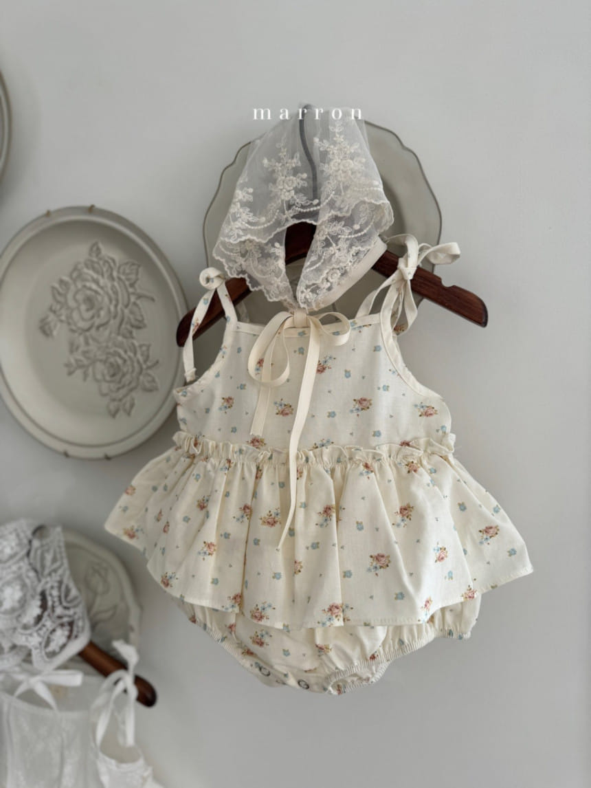 Marron Kid - Korean Baby Fashion - #babyclothing - Rosy Skirt Body Suit - 2