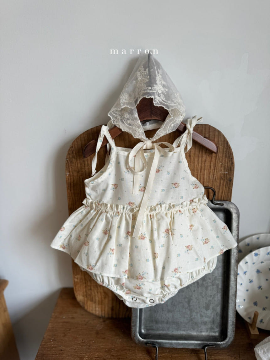Marron Kid - Korean Baby Fashion - #babylifestyle - Rosy Skirt Body Suit - 6