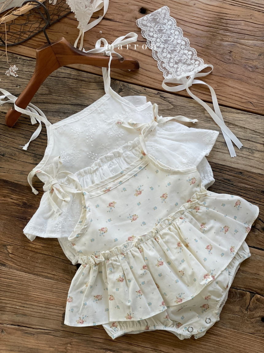 Marron Kid - Korean Baby Fashion - #babyoutfit - Rosy Skirt Body Suit - 9
