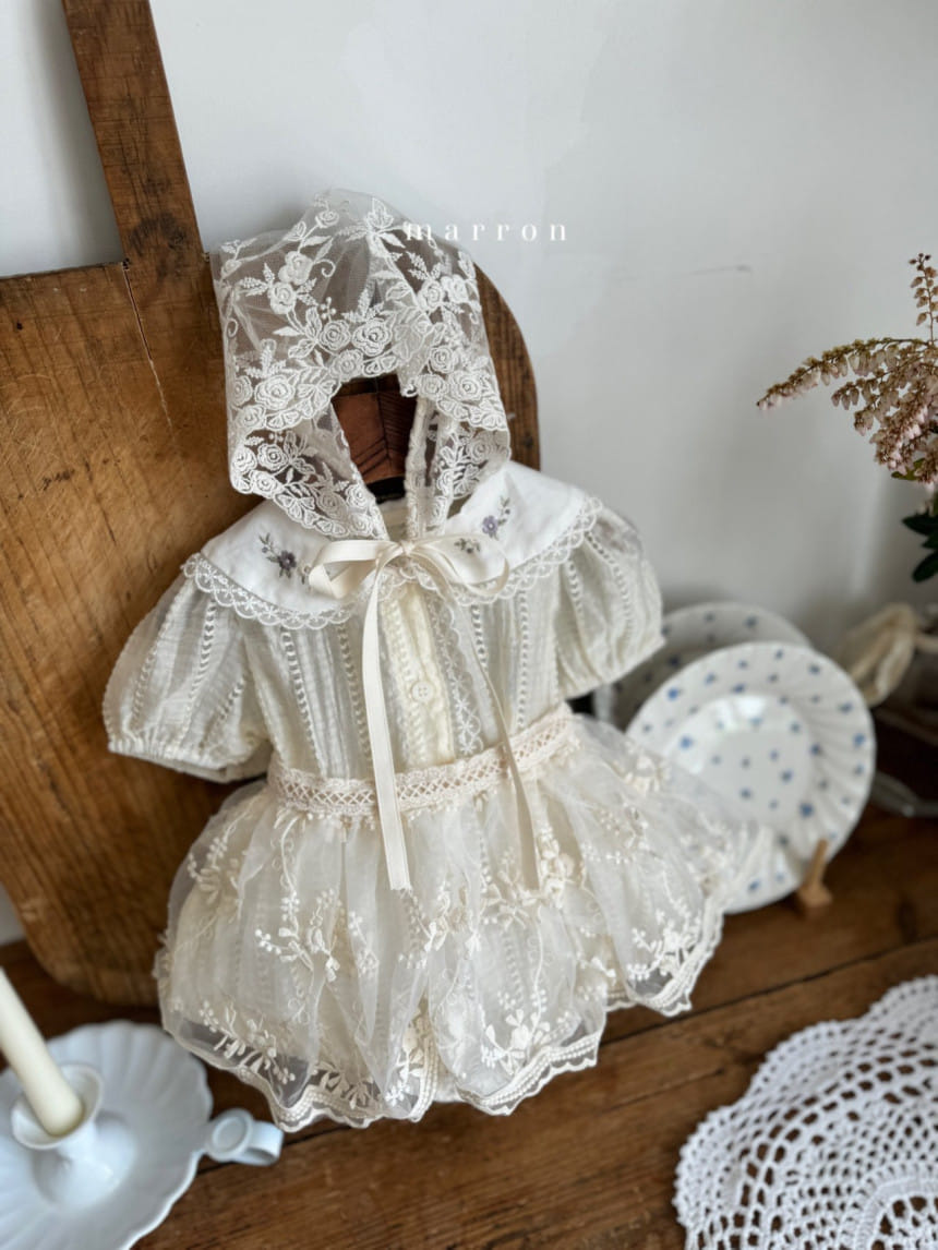 Marron Kid - Korean Baby Fashion - #smilingbaby - Iris Embroidery Body Suit - 9