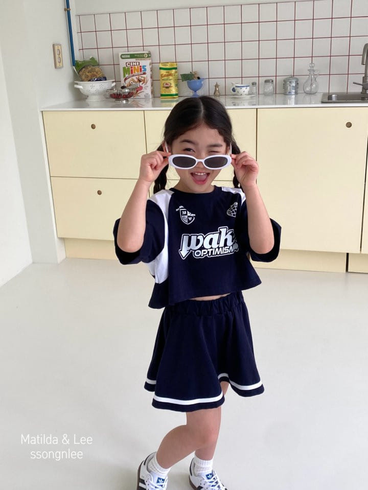 Matilda & Lee - Korean Children Fashion - #Kfashion4kids - Wake Skirt Top Bottom Set - 2