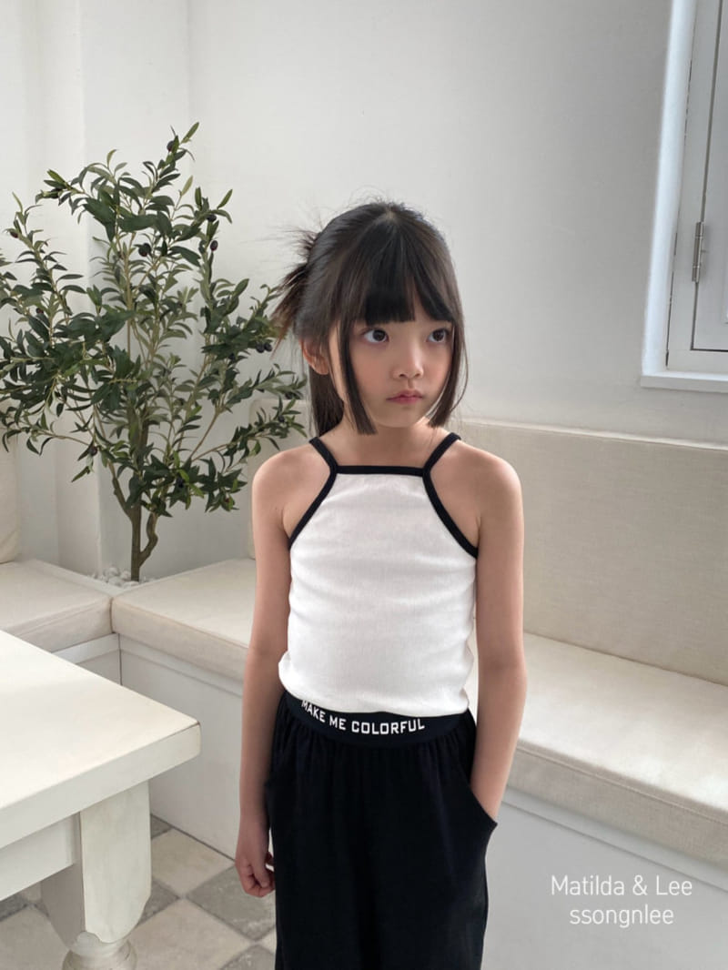 Matilda & Lee - Korean Children Fashion - #prettylittlegirls - Halter Neck Rib Sleeveless Tee - 4