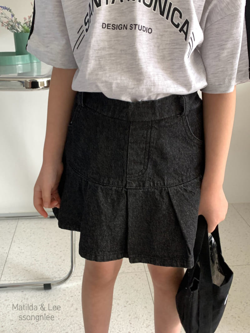 Matilda & Lee - Korean Children Fashion - #childofig - Wrinkle Denim Skirt