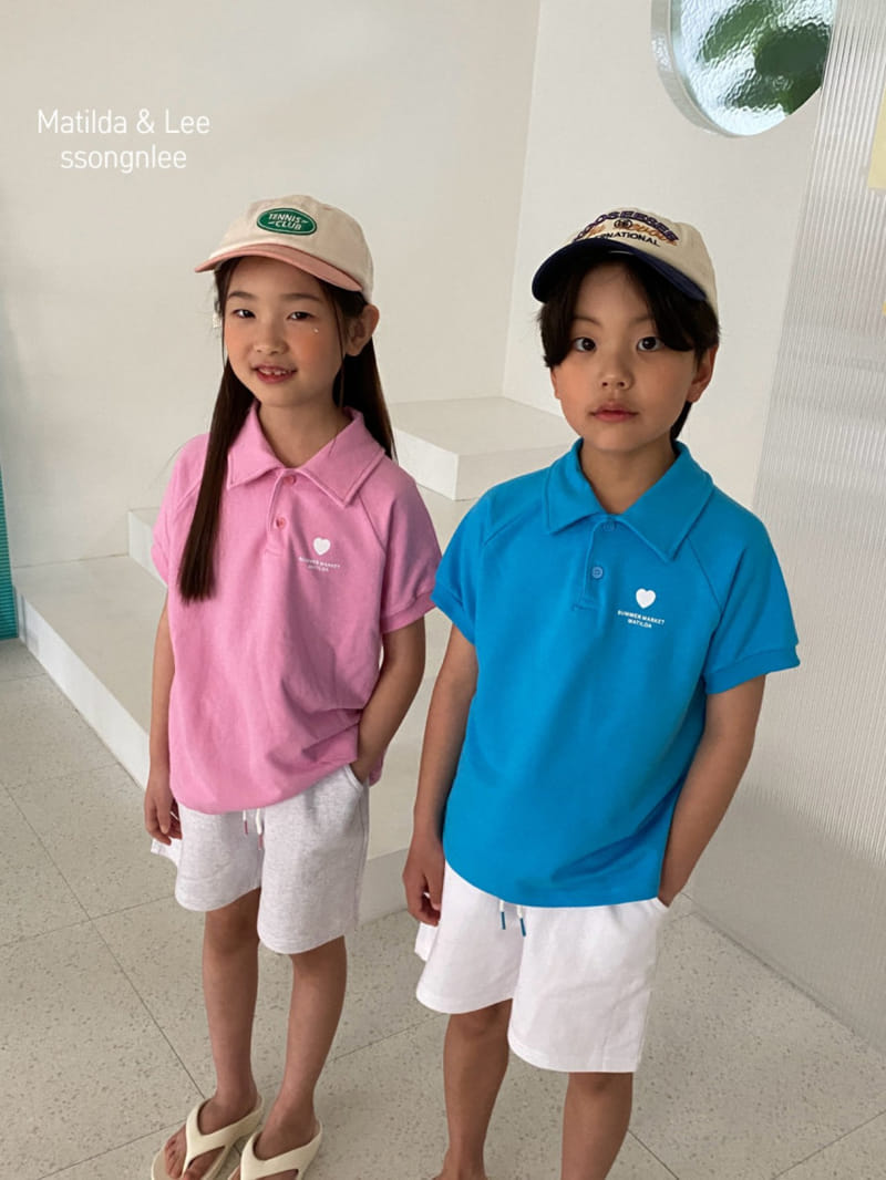 Matilda & Lee - Korean Children Fashion - #designkidswear - Heart Collar Top Bottom Set - 7