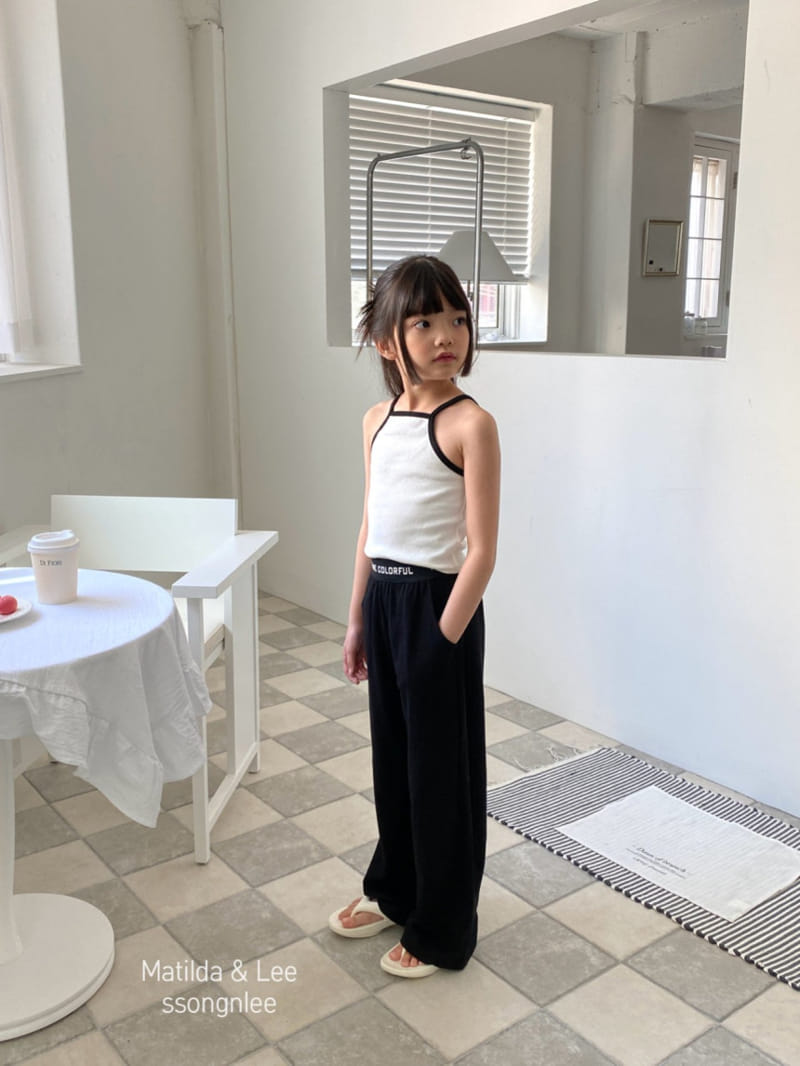 Matilda & Lee - Korean Children Fashion - #kidsshorts - Halter Neck Rib Sleeveless Tee - 10