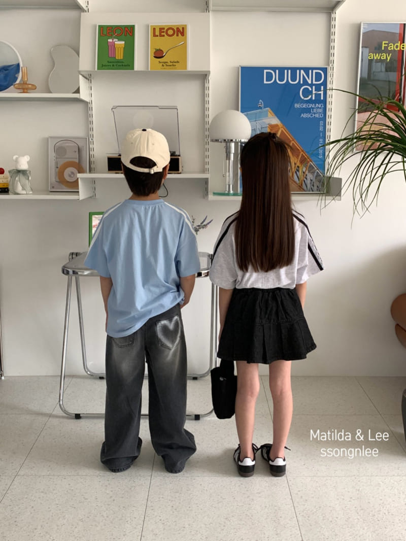 Matilda & Lee - Korean Children Fashion - #kidsshorts - Wrinkle Denim Skirt - 7