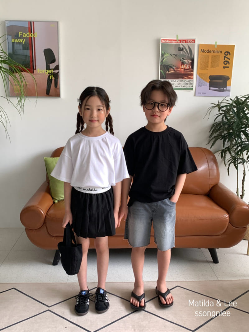 Matilda & Lee - Korean Children Fashion - #kidsshorts - Lettering Tee - 2