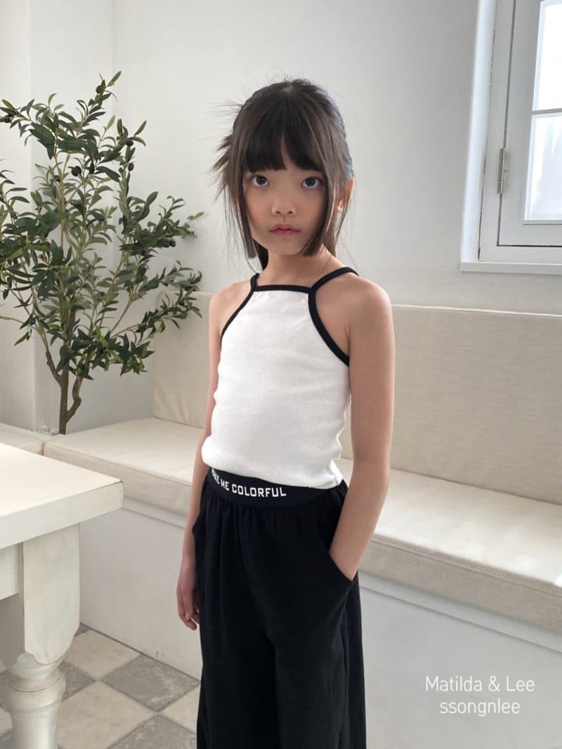Matilda & Lee - Korean Children Fashion - #minifashionista - Halter Neck Rib Sleeveless Tee - 2