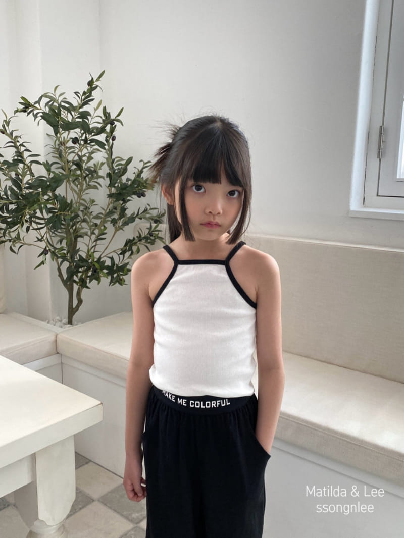 Matilda & Lee - Korean Children Fashion - #prettylittlegirls - Halter Neck Rib Sleeveless Tee - 3
