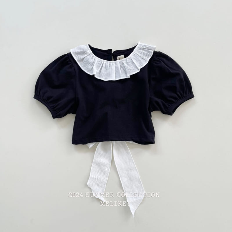 Melikey - Korean Children Fashion - #designkidswear - Point Puff Tee - 3