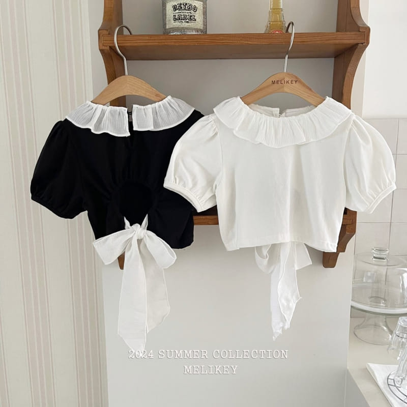 Melikey - Korean Children Fashion - #kidsshorts - Point Puff Tee - 6
