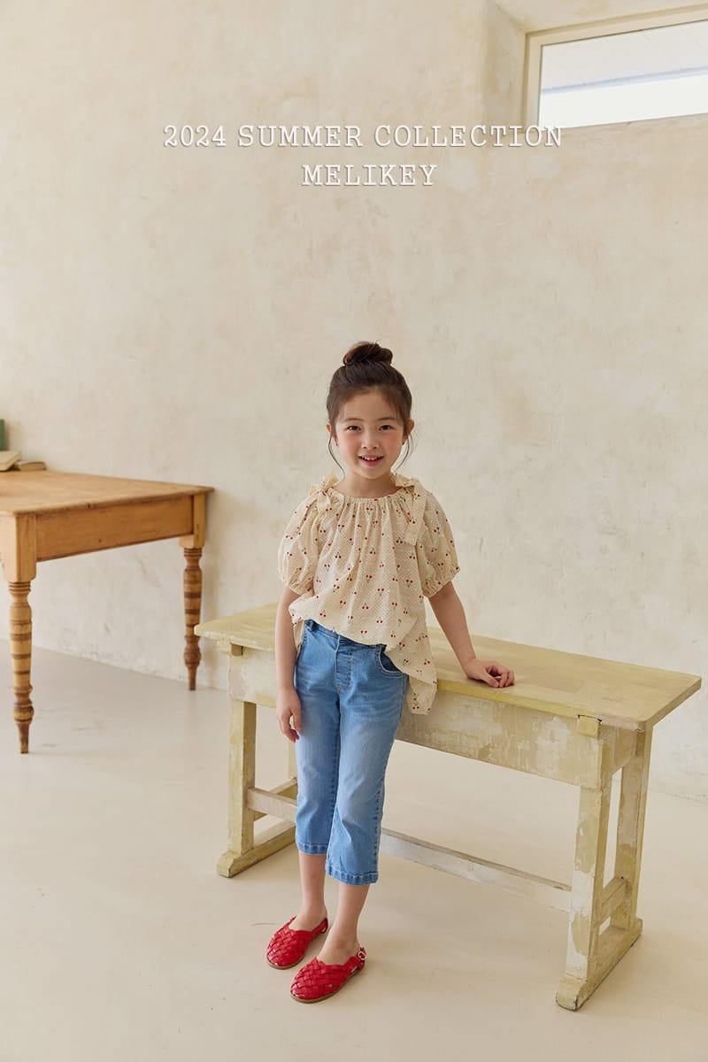 Melikey - Korean Children Fashion - #kidzfashiontrend - Cherry Ribbon Blouse - 9