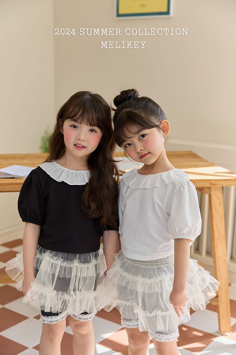 Melikey - Korean Children Fashion - #littlefashionista - Point Puff Tee - 10