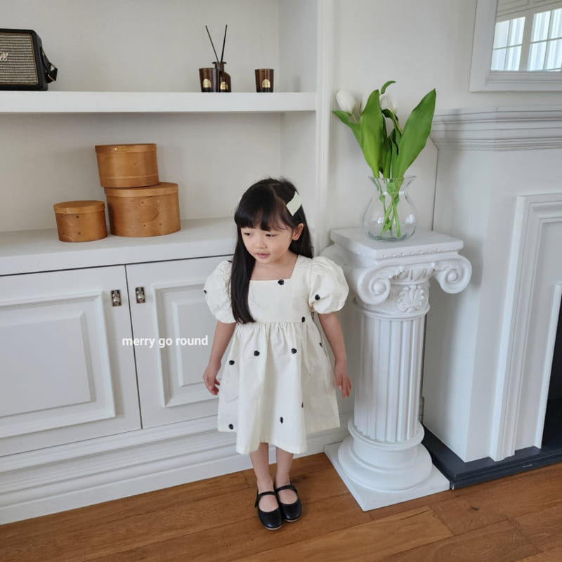 Merry Go Round - Korean Children Fashion - #Kfashion4kids - Rose Embroidery One-Piece - 6