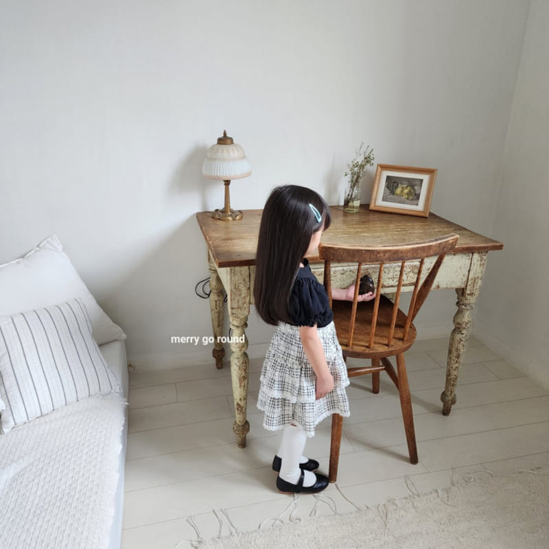 Merry Go Round - Korean Children Fashion - #childrensboutique - Check Lace Skirt - 5
