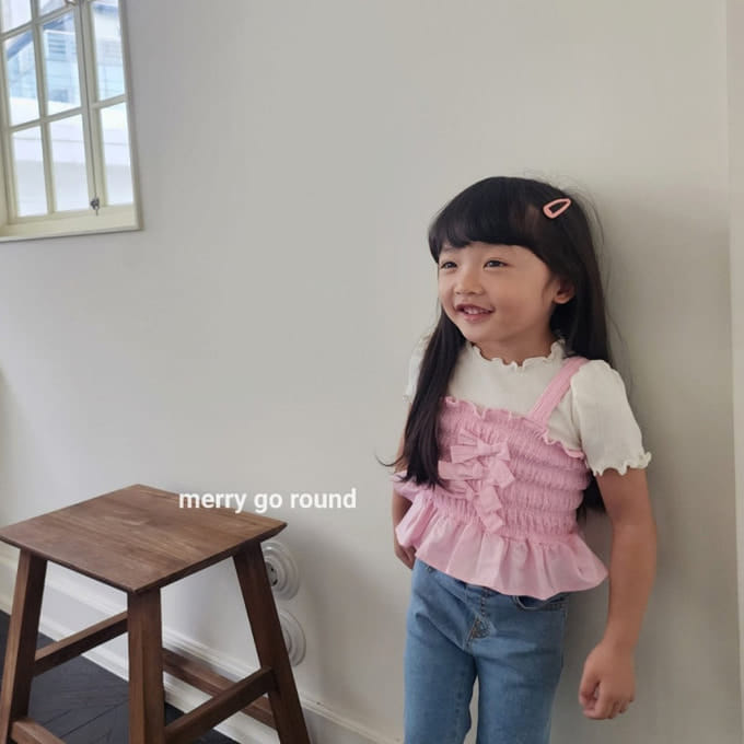 Merry Go Round - Korean Children Fashion - #designkidswear - Petite Ribbon Sleeveless Tee
