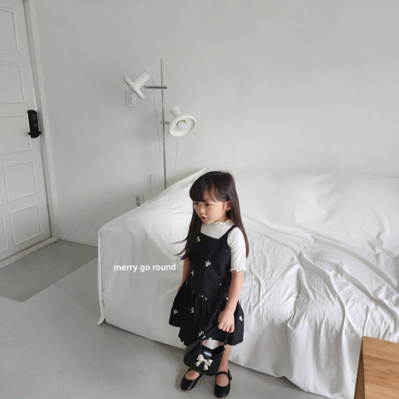 Merry Go Round - Korean Children Fashion - #designkidswear - Ribbon Embroidery One-Piece - 5